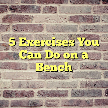 5 Exercises You Can Do on a Bench