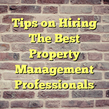 Tips on Hiring The Best Property Management Professionals
